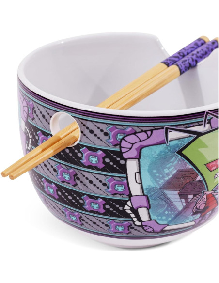 Juego de Vajilla de Ramen Silver Buffalo Invader Zim 20 Oz Juego de Vajilla de Ramen Silver Buffalo Invader Zim 20 Oz
