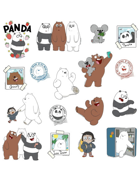 Paquete de 50 Pegatinas Troqueladas We Bare Bears - Vinilo Paquete de 50 Pegatinas Troqueladas We Bare Bears - Vinilo