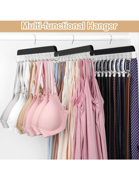 Perchero Plegable TOPIA HANGER 2 Paquete Madera Negro 20 Ganchos Perchero Plegable TOPIA HANGER 2 Paquete Madera Negro 20 Ganchos