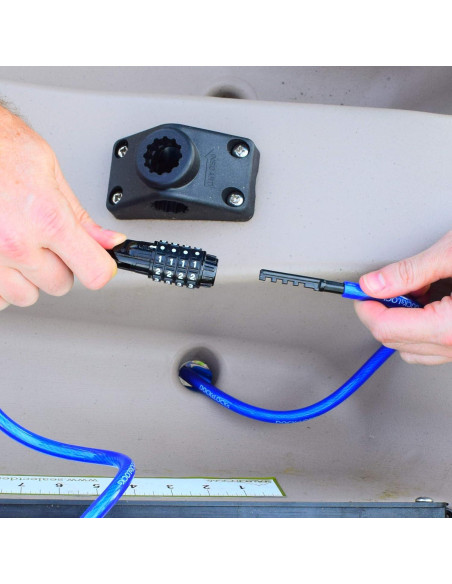 Candado de Seguridad DocksLocks 25ft con Cable Reajustable Candado de Seguridad DocksLocks 25ft con Cable Reajustable