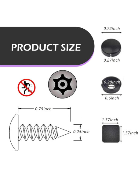 Kits de Tornillos Antirrobo M6 Ferianl para Placas de Matrícula Kits de Tornillos Antirrobo M6 Ferianl para Placas de Matrícula