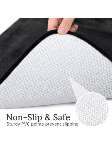 Conjunto de Alfombrillas de Baño HUXMEYSON 3 Piezas Antideslizante