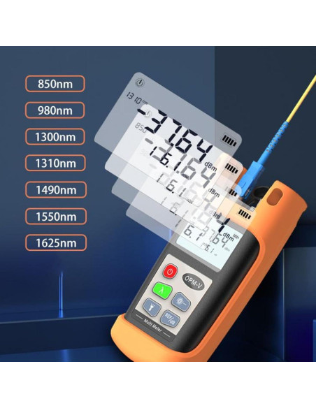 Medidor de Potencia Óptica de Fibra Pomya OPM VFL -70 a +6 dBm Medidor de Potencia Óptica de Fibra Pomya OPM VFL -70 a +6 dBm