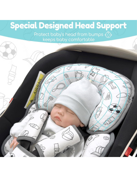 Cojín Inserto para Asiento de Auto Bebé Deportes 63x33cm Cojín Inserto para Asiento de Auto Bebé Deportes 63x33cm