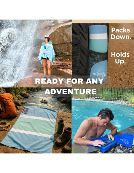 Toalla de Playa Go Anywhere Aqua Armour - Secado Rápido 76x152 cm Toalla de Playa Go Anywhere Aqua Armour - Secado Rápido 76x152 cm