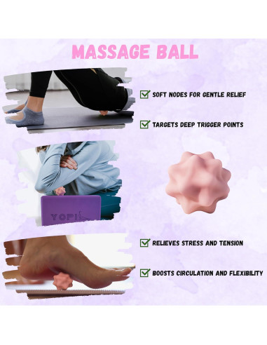 Kit de Yoga y Pilates Yopil 9 en 1 - Bloques, Anillo, Bandas y Más