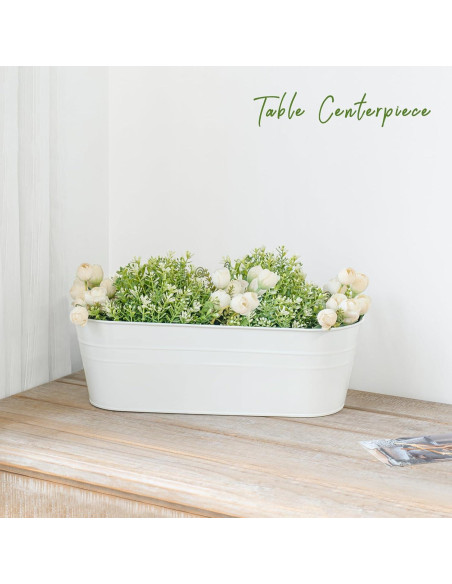 Macetas Colgantes de Hierro Dahey 3 Pcs 40x12.7 cm Blancas Macetas Colgantes de Hierro Dahey 3 Pcs 40x12.7 cm Blancas