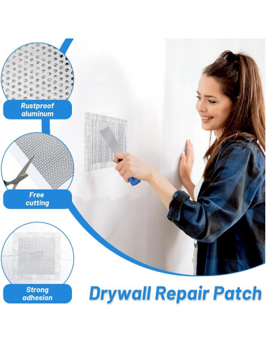Kit de Parcheo de Pared LifeisLuck 12 PCS 4/6/8 Pulgadas