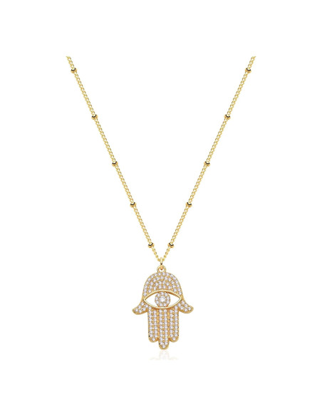 Collar Dainty Ojo Maligno MEVECCO Baño de Oro 18K 45.72-50.8 cm Collar Dainty Ojo Maligno MEVECCO Baño de Oro 18K 45.72-50.8 cm