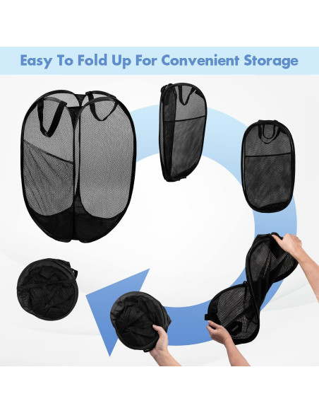 Canasta Plegable Pop Up DUCOO 70L 2 PCS Negra para Ropa Canasta Plegable Pop Up DUCOO 70L 2 PCS Negra para Ropa