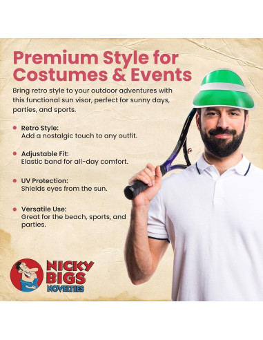 Visera de Plástico Colorido Nicky Bigs Novelties para Mujeres