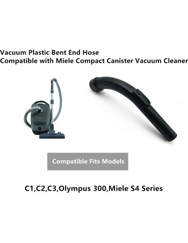 Manguera Plástica Curvada 33cm Ymimi para Aspiradoras Miele