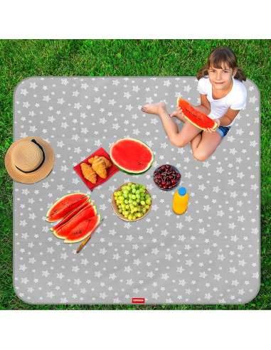 Splat Mat Moonsea 106.68x116.84 cm Estrella Gris Antideslizante