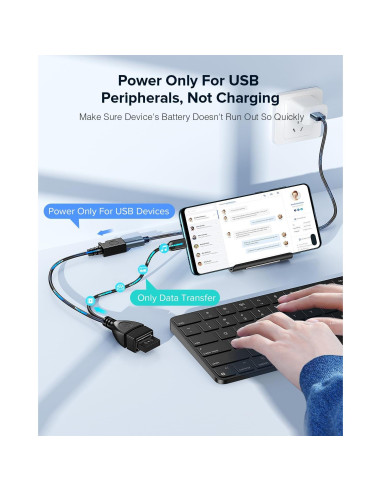 Adaptador Micro USB OTG con Alimentación ANDTOBO - Paquete de 2