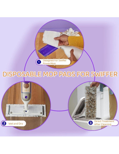 Recargas de Almohadilla para Mopa de Madera S.wiffer PowerMop - 25 Unidades