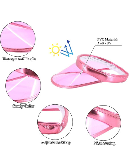 Visera de Sol para Mujeres Surkat Holograma UV Talla Única Visera de Sol para Mujeres Surkat Holograma UV Talla Única