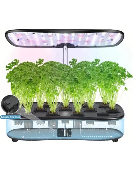 Sistema de Jardín Hidropónico Interior SEDLAV con Luz LED 12 Plantas Sistema de Jardín Hidropónico Interior SEDLAV con Luz LED 12 Plantas