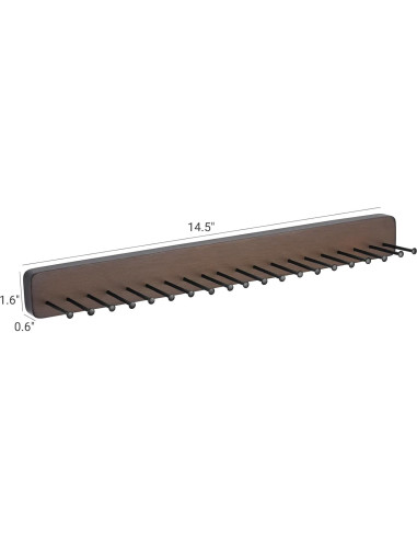 Soporte de Corbatas Mkono de Madera para 20 Corbatas y Cinturones