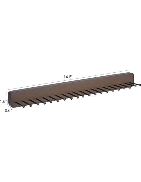 Soporte de Corbatas Mkono de Madera para 20 Corbatas y Cinturones Soporte de Corbatas Mkono de Madera para 20 Corbatas y Cinturones
