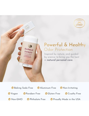 Desodorante Natural Honestly pHresh 70.87 g - Libre de Aluminio