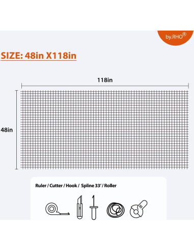 Kit de Reparación de Pantallas de Ventana by.RHO 121.92x299.72cm