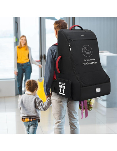 Bolsa de Viaje Acolchada para Asiento de Coche RAINSMORE - Negro