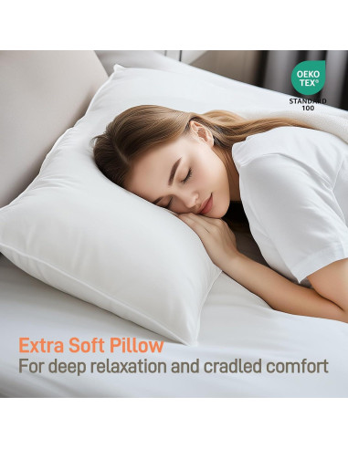 Almohada de Cama Caelorin Hipoalergénica 71x51 cm Suave