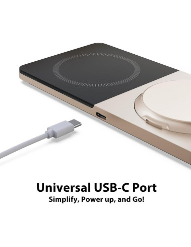 Estación de Carga Inalámbrica ZECHIN 2 en 1 MagSafe para iPhone y AirPods