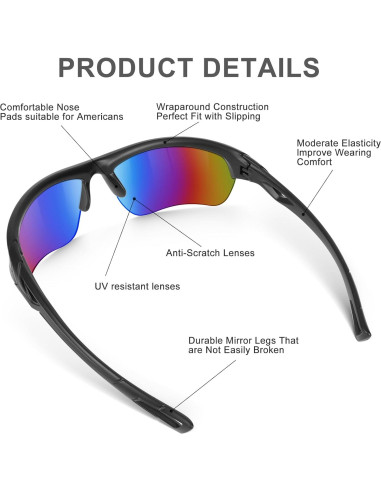 Paquete de 6 Gafas de Seguridad UV YENPK ANSI Z87.1 Anti-Rasguños