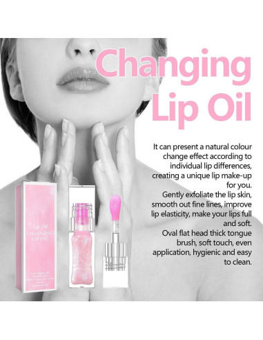 Aceite de Labios Hidratante Ginaday, Cambia de Color, 32g
