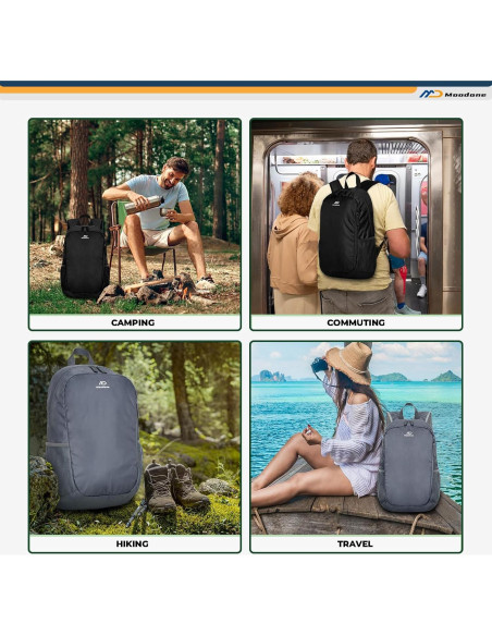 Mochila Plegable Ligera 30L Gris - Compacta Impermeable para Senderismo Mochila Plegable Ligera 30L Gris - Compacta Impermeable para Senderismo