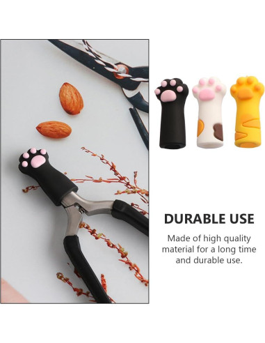 Manga Protectora para Tijeras VOSAREA 3pcs Silicona Gato