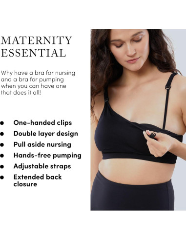 Sostén de Lactancia y Extracción Ingrid & Isabel Basics - Negro