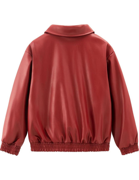 Chaqueta de Cuero Sintético Noomelfish para Niñas 7-8 Años Chaqueta de Cuero Sintético Noomelfish para Niñas 7-8 Años