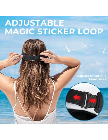 Sombrero de Visera UV Ajustable para Mujeres - Protección Solar Sombrero de Visera UV Ajustable para Mujeres - Protección Solar