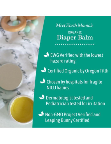Bálsamo para Pañales Orgánico Earth Mama 118 ml - Sin Fragancias