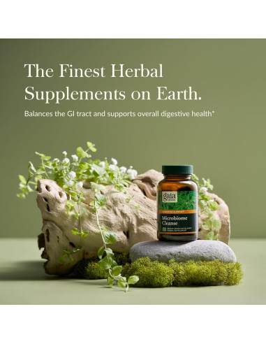 Suplemento Digestivo Gaia Herbs Limpieza del Microbioma 60 Cápsulas