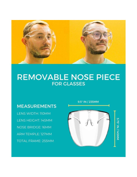 Gafas de Sol ZeroUV Visera Protectora Antivaho Humo 110mm