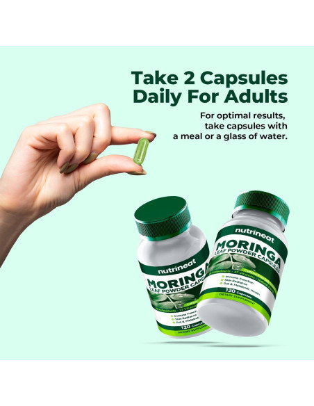 Cápsulas de Moringa NutriNeat 120 Unidades 800mg Suplemento Cápsulas de Moringa NutriNeat 120 Unidades 800mg Suplemento