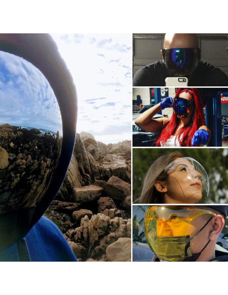 Gafas de Sol ZeroUV Visera Protectora Antivaho Humo 110mm