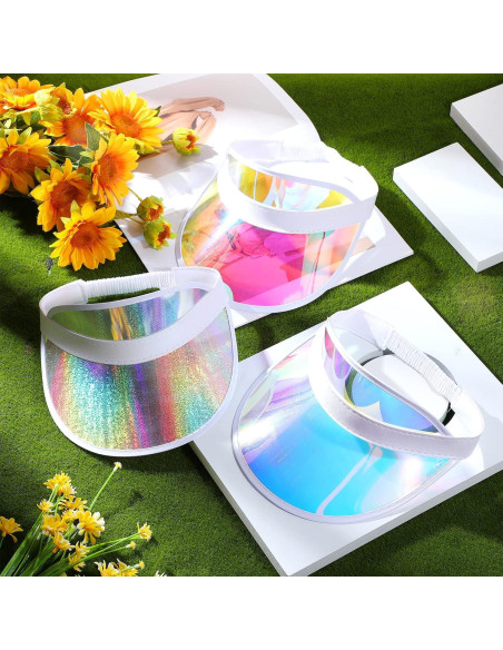 Gorras de Visera Solar Jadive 12 Pcs Ajustables UV Translucidas Gorras de Visera Solar Jadive 12 Pcs Ajustables UV Translucidas