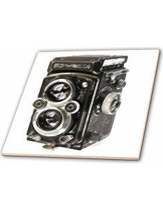 Azulejo Cerámico 3dRose Cámara Reflex Vintage 10.16 cm 2