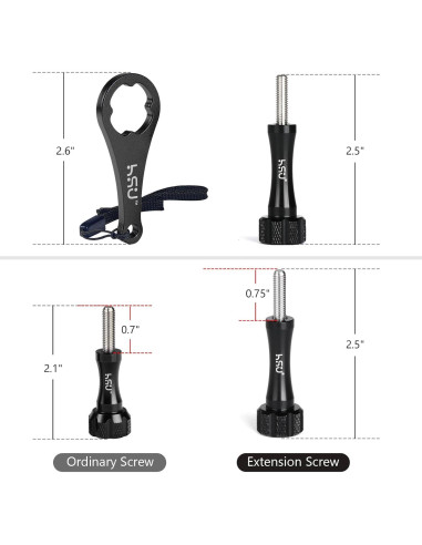 Conjunto Montaje Dual Twin Aluminio HSU para GoPro Hero 4-13