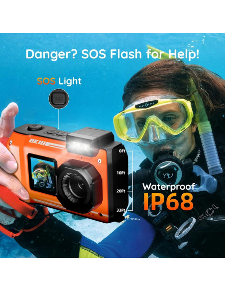 Cámara Digital Submarina 8K MaxMango D50 Impermeable 10M Cámara Digital Submarina 8K MaxMango D50 Impermeable 10M