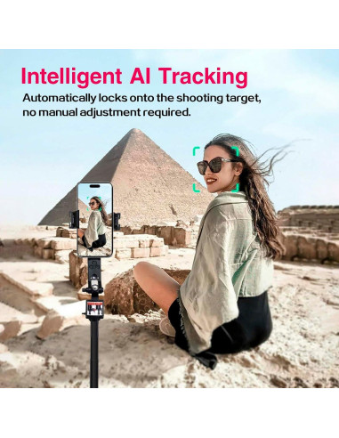 Trípode Selfie Retráctil KNJWGGNM 1.8m con AI y Control Remoto