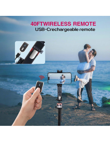 Trípode Selfie Retráctil KNJWGGNM 1.8m con AI y Control Remoto