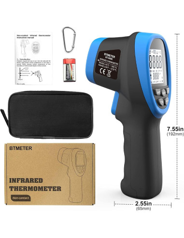 Pistola Termómetro Infrarrojo BTMETER BT-985C -50C a 800C