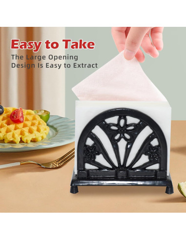 Soporte para Servilletas de Hierro Fundido Minluful Vintage Negro