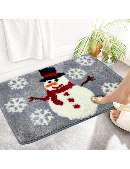 Alfombra de Baño Navideña Pinata Muñeco de Nieve 40x61 cm Alfombra de Baño Navideña Pinata Muñeco de Nieve 40x61 cm
