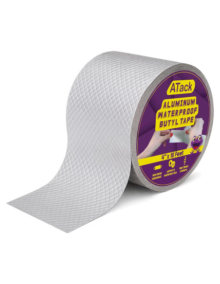 Cinta de Butilo de Aluminio ATack 10 cm x 4.88 m Impermeable Cinta de Butilo de Aluminio ATack 10 cm x 4.88 m Impermeable